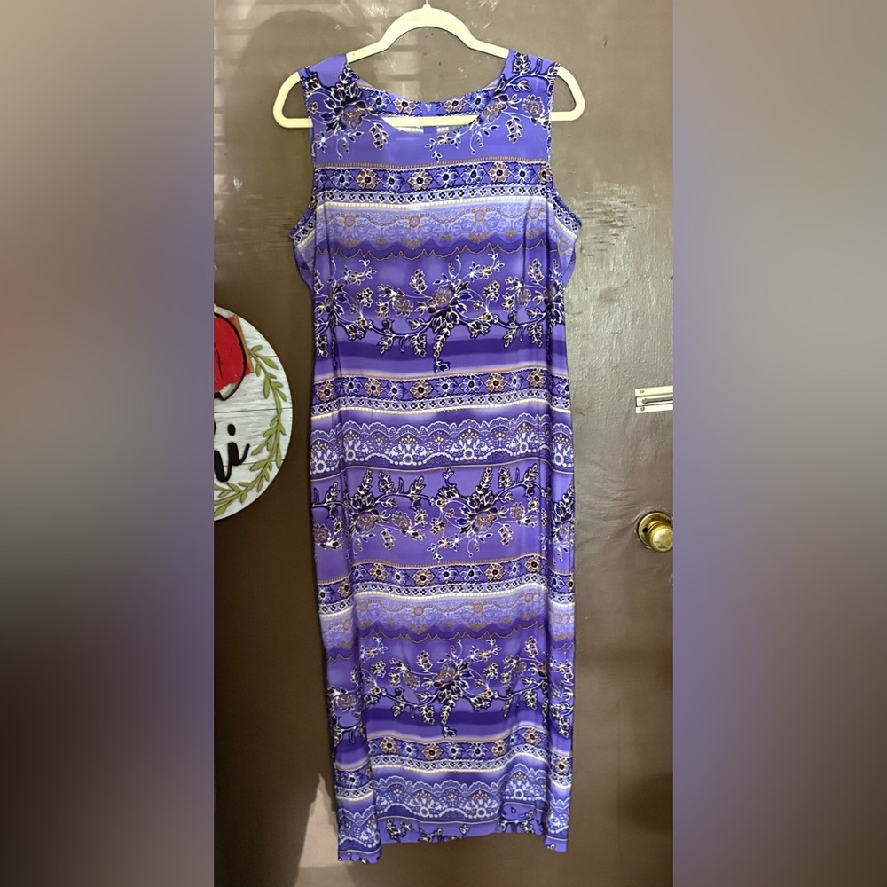 Elegant Purple Floral Dress by Koret Dress